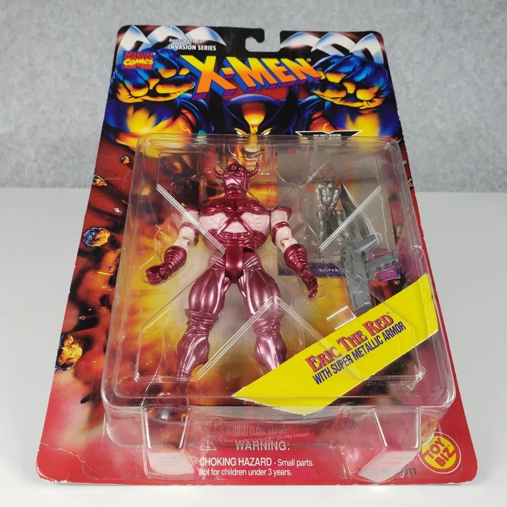 Vintage Toy Biz Marvel‎ X-Men Eric The Red Action Figure Metallic Armor 1995 New